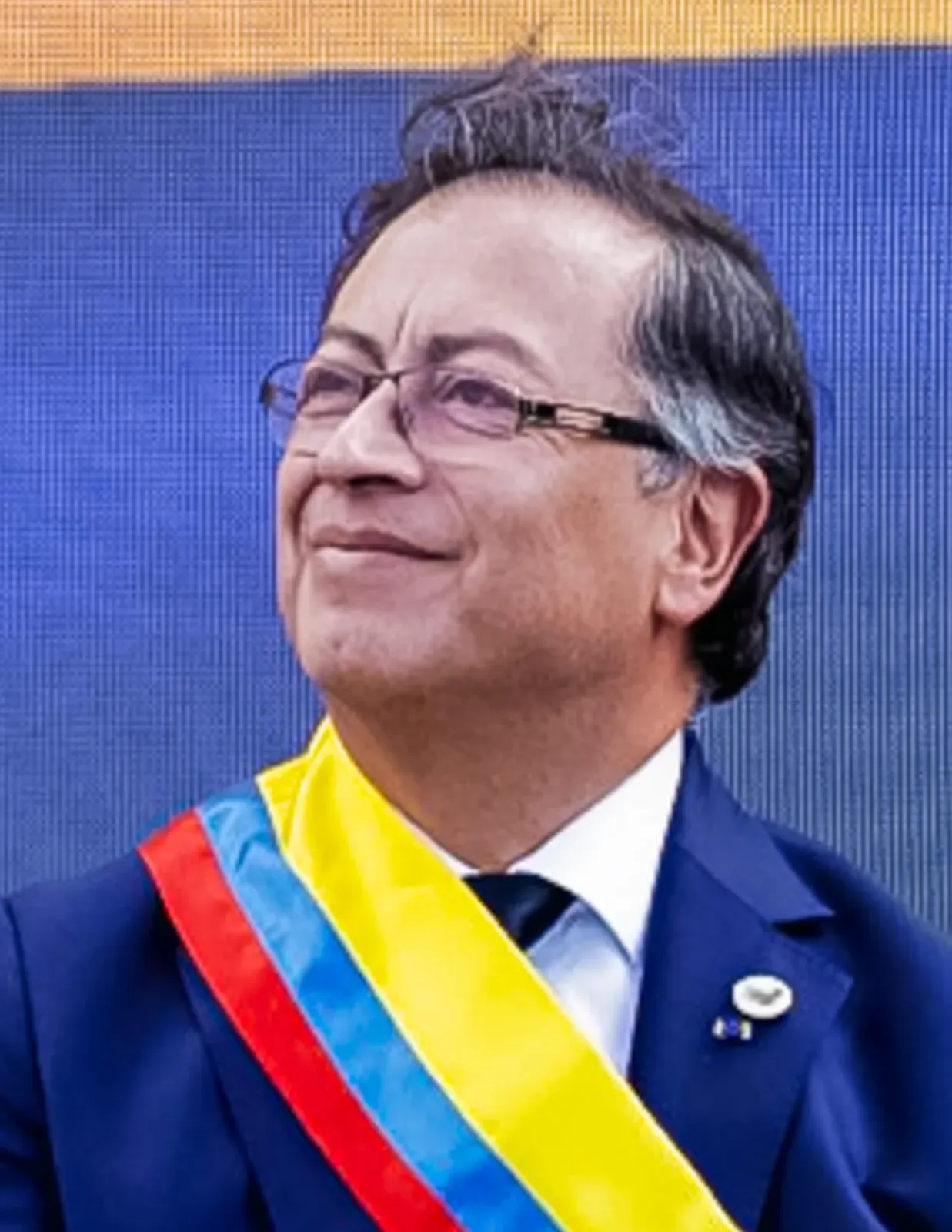 El presidente de Colombia, Gustavo Petro, con la banda presidencial.