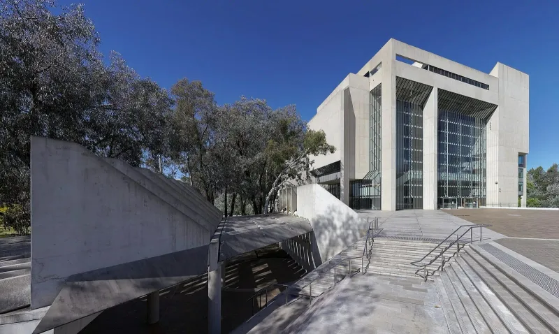 The High Court of Australia building in Canberra