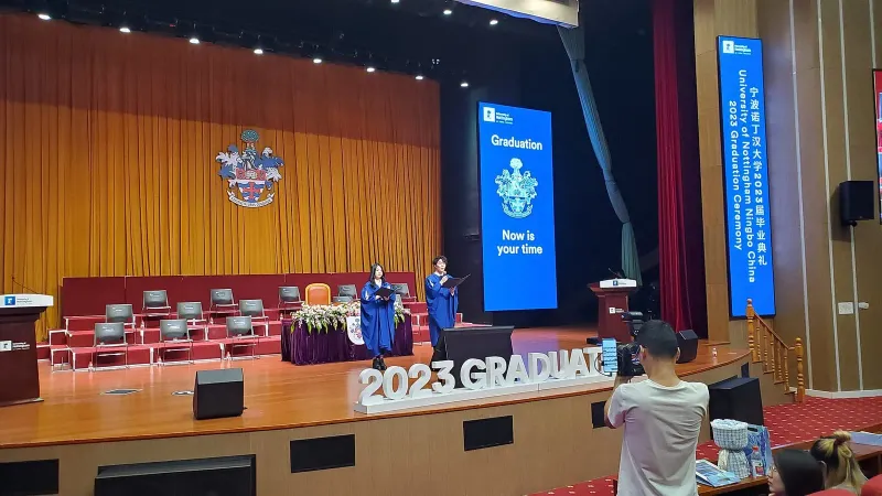 A university graduation ceremony in Ningbo, China