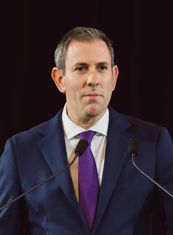 Australian Treasurer Jim Chalmers speaking at the 2022 Jobs and Skills Summit in Parliament House, Canberra